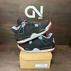 Jordan 4 Retro Bred (2019) Size 9.5 (Pre-Owned) - Image 1