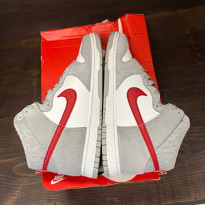Nike Dunk High Light Smoke Grey Gym Red - Image 5
