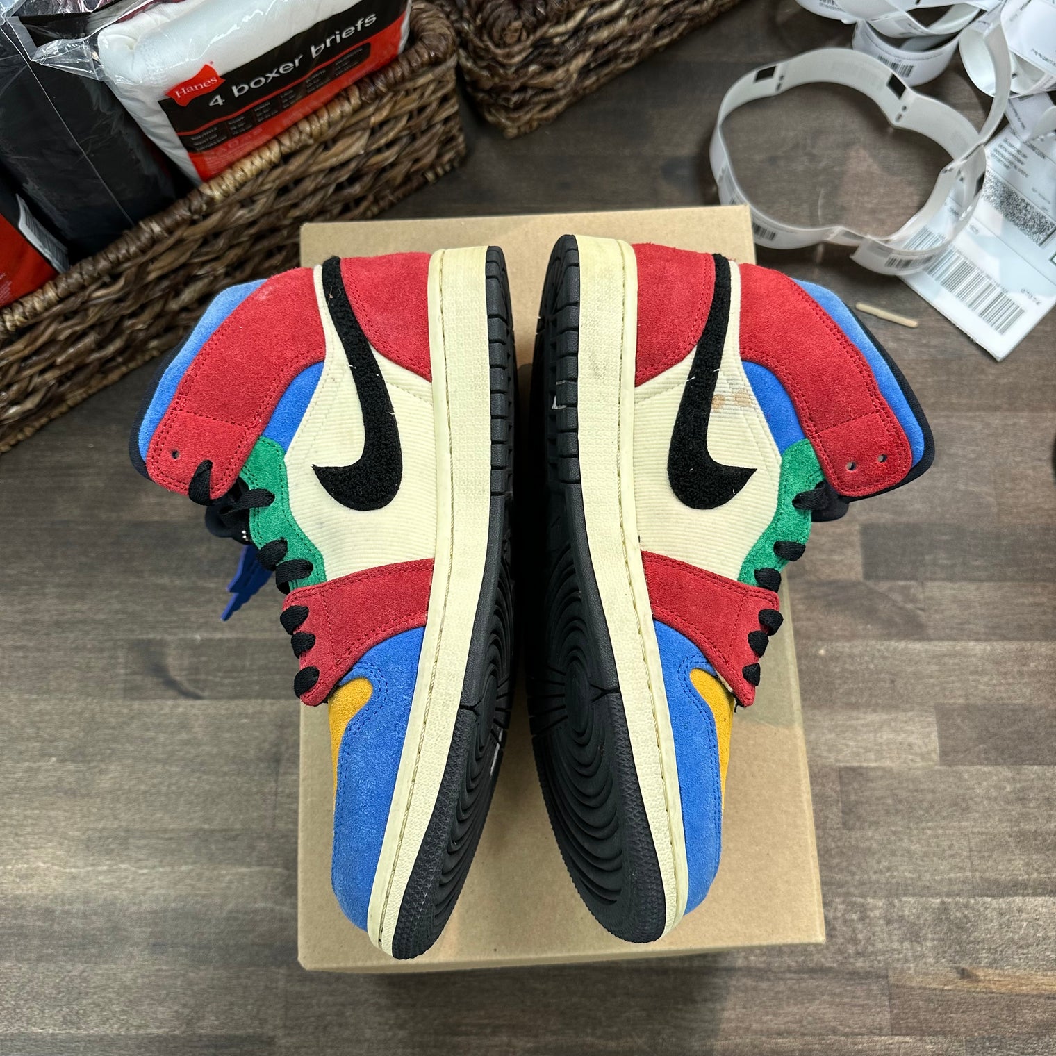 Jordan 1 Mid SE Fearless Blue the Great (US 9.5) (USED, No Box)