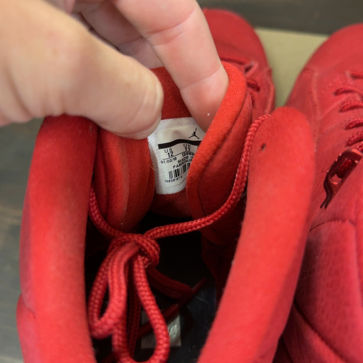 Jordan 12 Retro Gym Red (2018) Size 12 (Pre-Owned) - Image 7