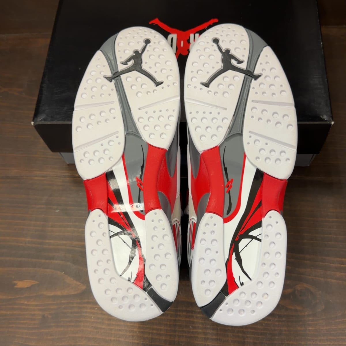 Jordan 8 Retro White True Red (2025) Size 11.5 (Pre-Owned) - aux