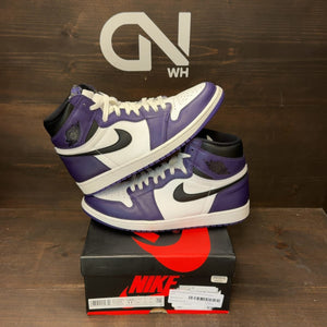 Jordan 1 Retro High Court Purple White Size 11.5 (Pre-Owned) - front