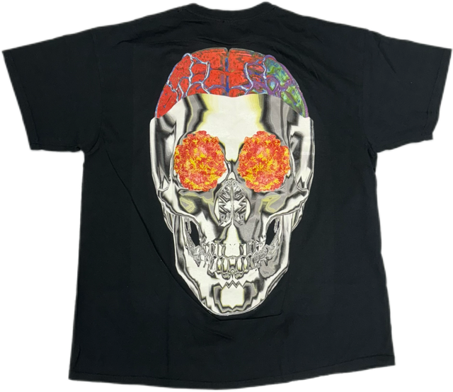 Travis Scott Birds Eye View Tour Metallic Skull Tee