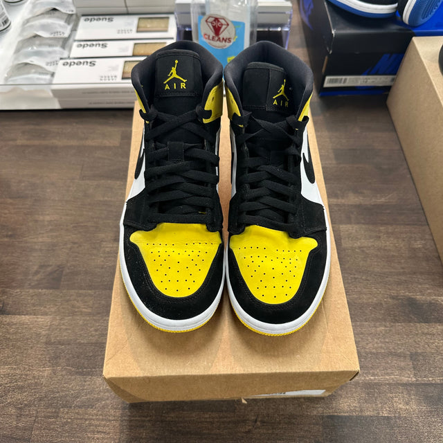 Air Jordan 1 Mid Yellow Toe Black (USED, No Box)