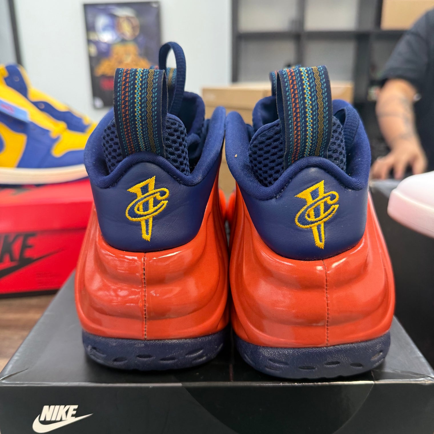Blue Void Rugged Orange Air Foamposite One (Used)