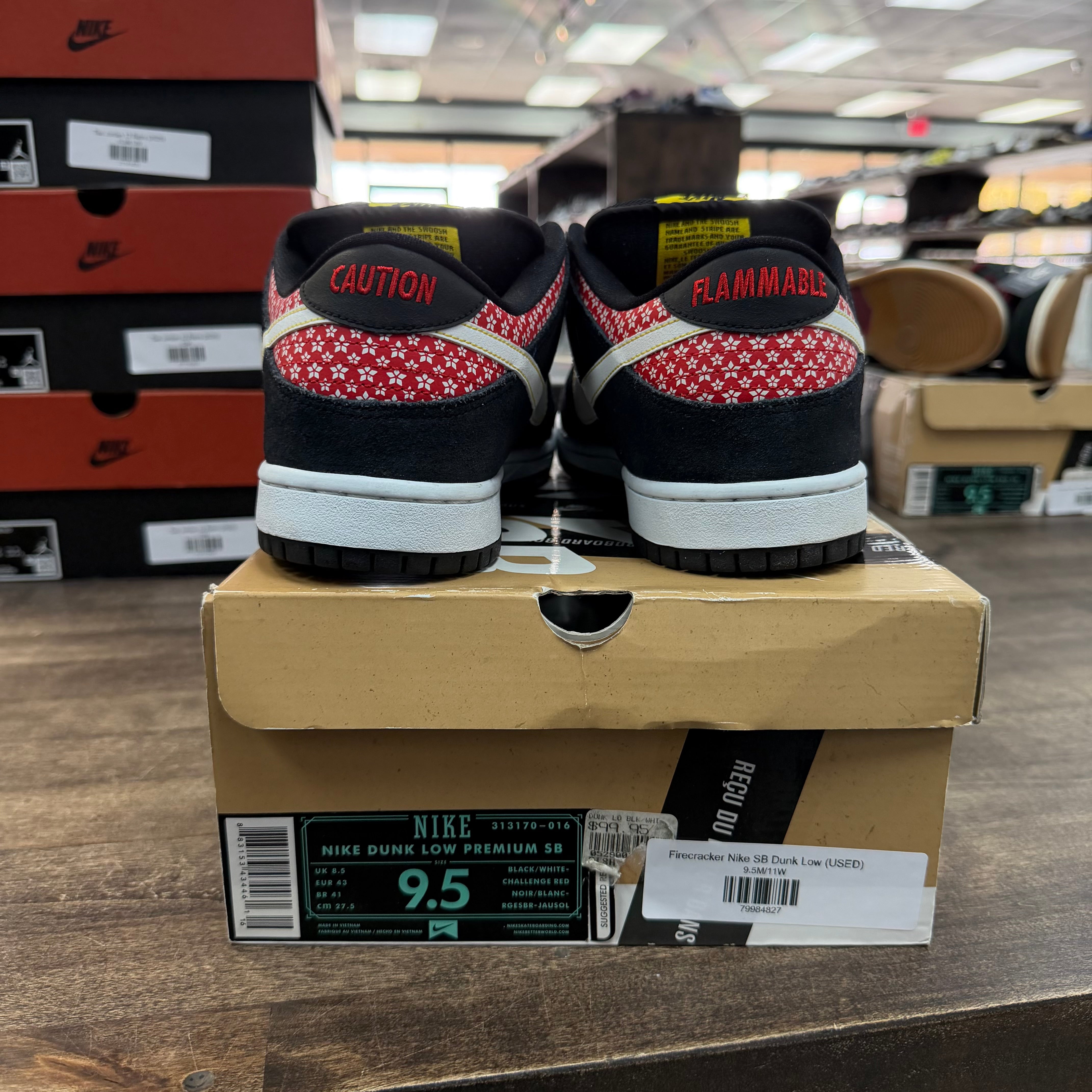 Nike Firecracker Nike SB Dunk Low (USED) Size 9.5 (Pre-Owned) - Image 3