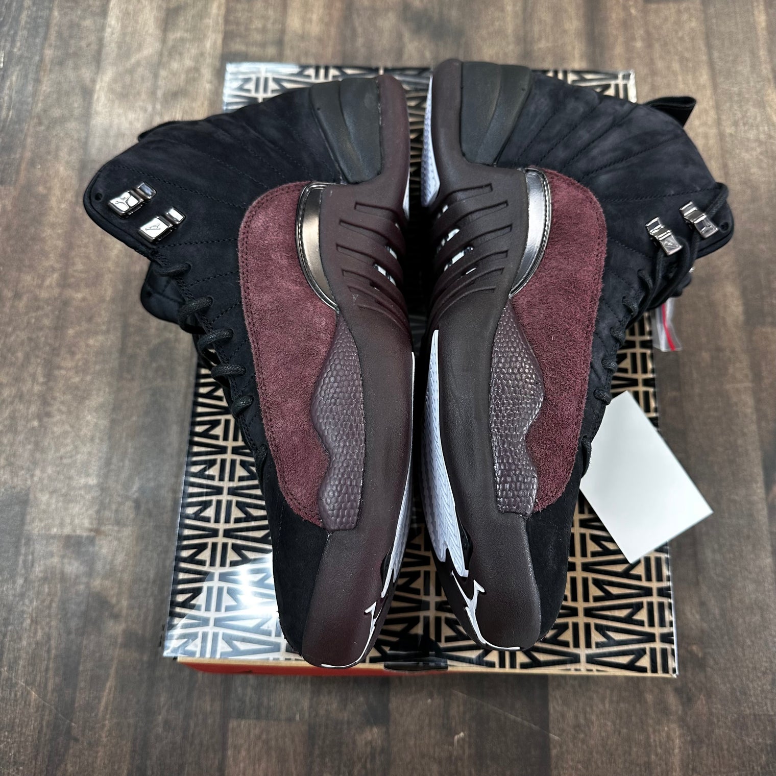 (W) A Ma Maniere Jordan 12 Burgundy Black (Tried On)