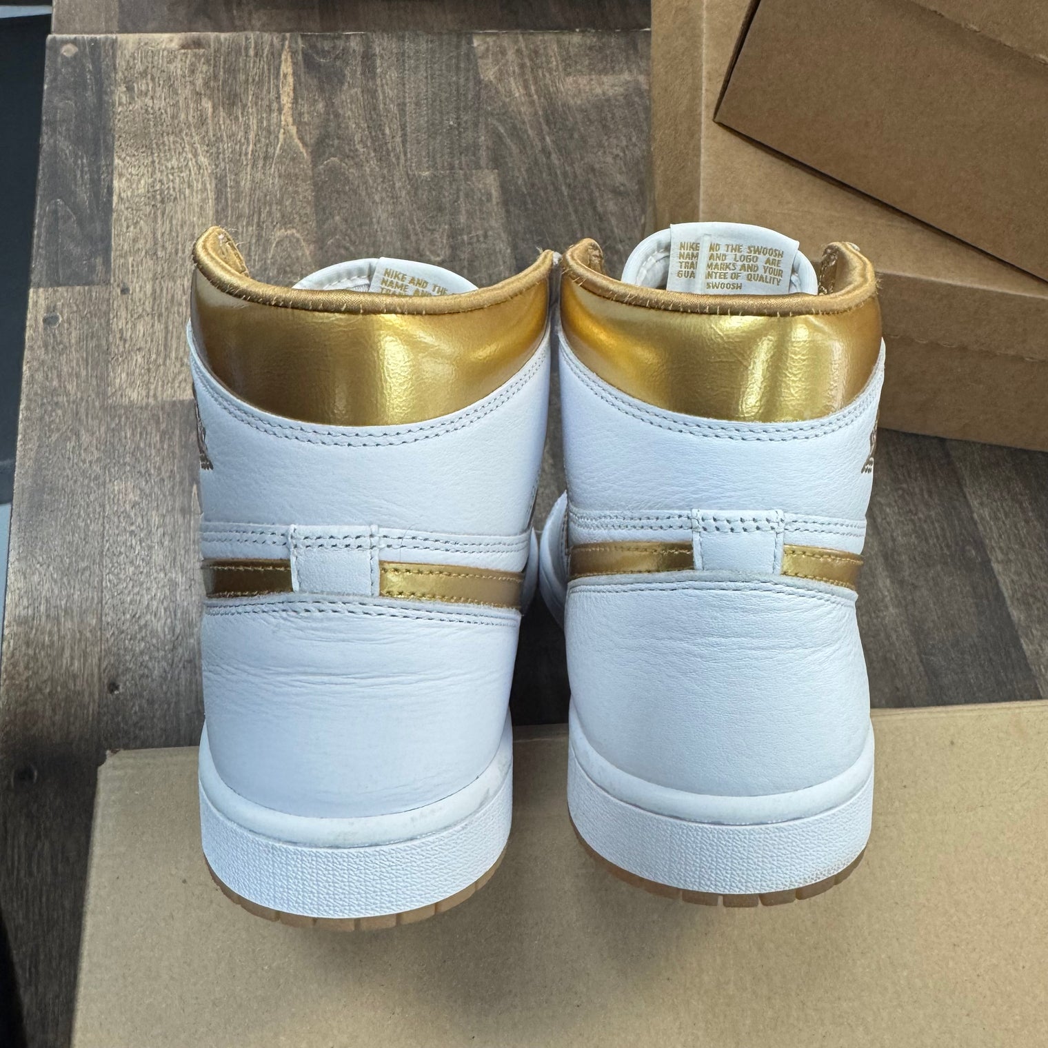 Metallic Gold Jordan 1 High OG (W) (USED, No Box)