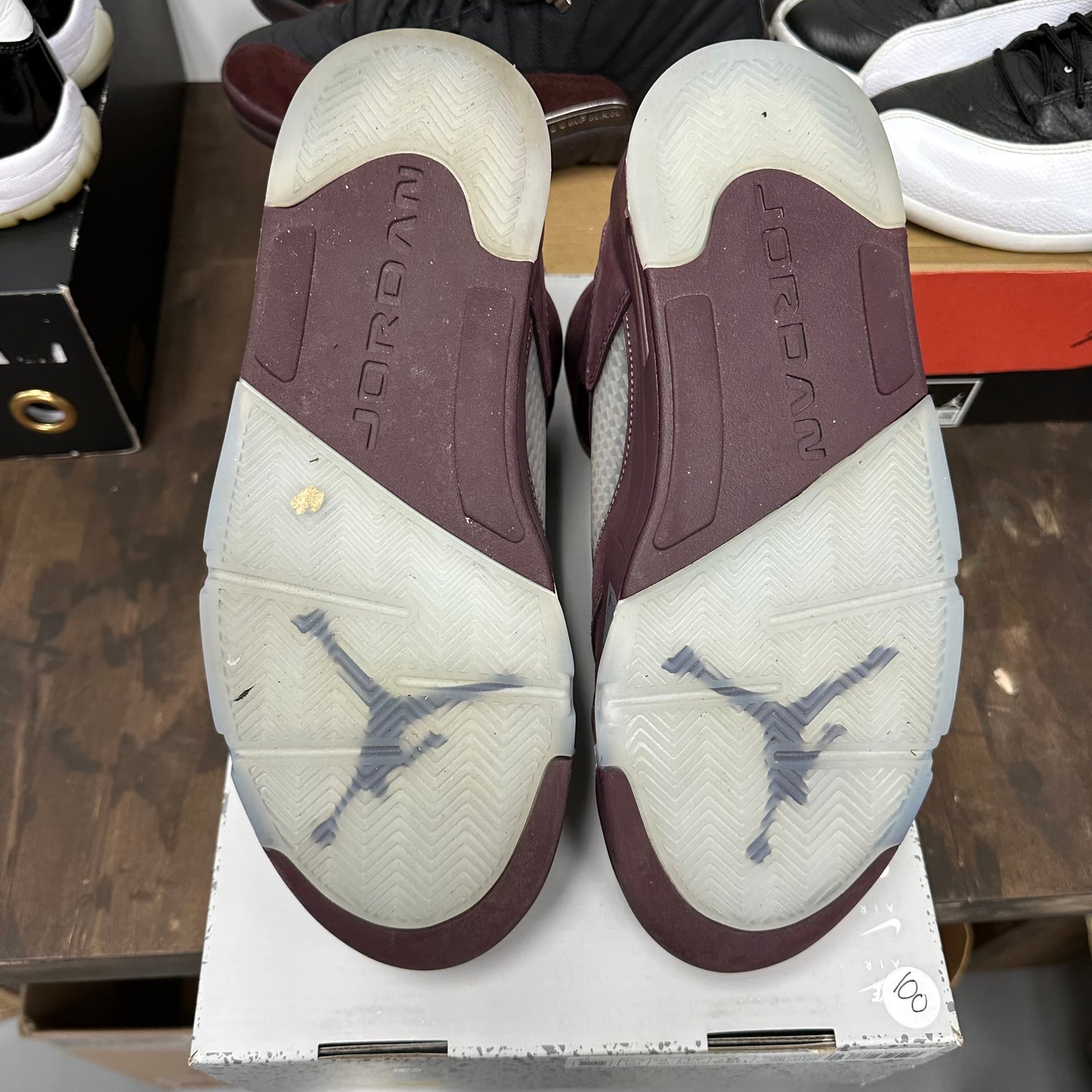 Burgundy Jordan 5 Retro (USED, No lid)