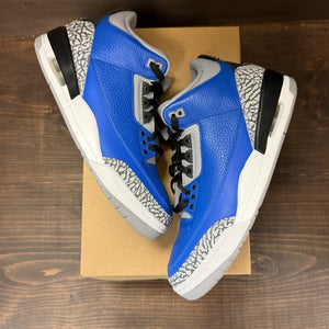Jordan 3 Retro Varsity Royal Cement Size 10 (Pre-Owned) - Image 2