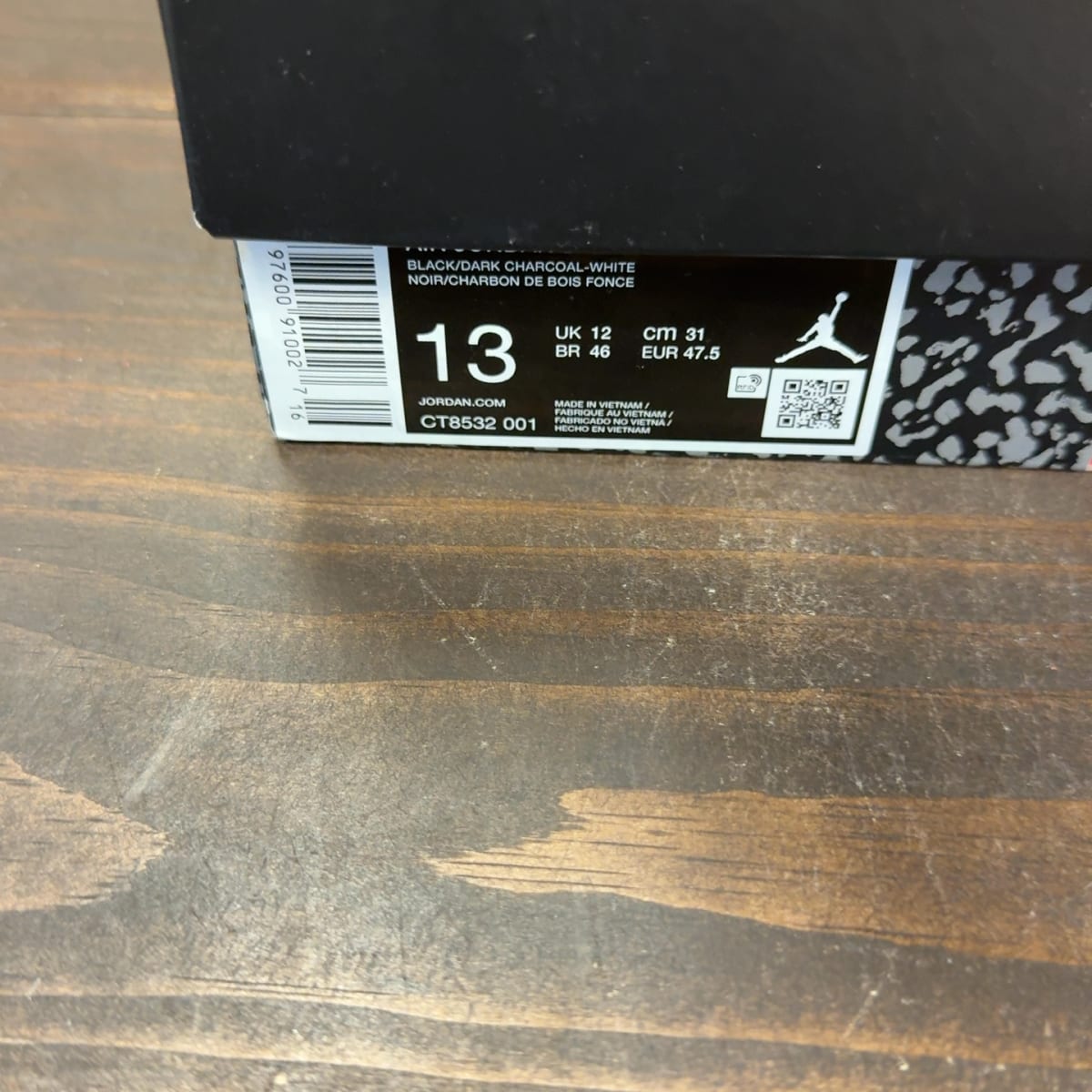 Jordan 3 Retro Black Cat (2025) Size 13 - aux