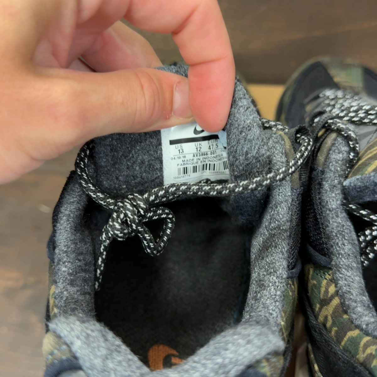 Nike Air Max 95 Carhartt WIP Camo Size 13 (Pre-Owned) - Image 7