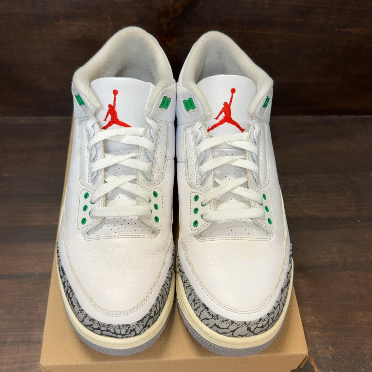 Jordan 3 Retro Lucky Green (Women's) Size 12W (Pre-Owned) - Image 3