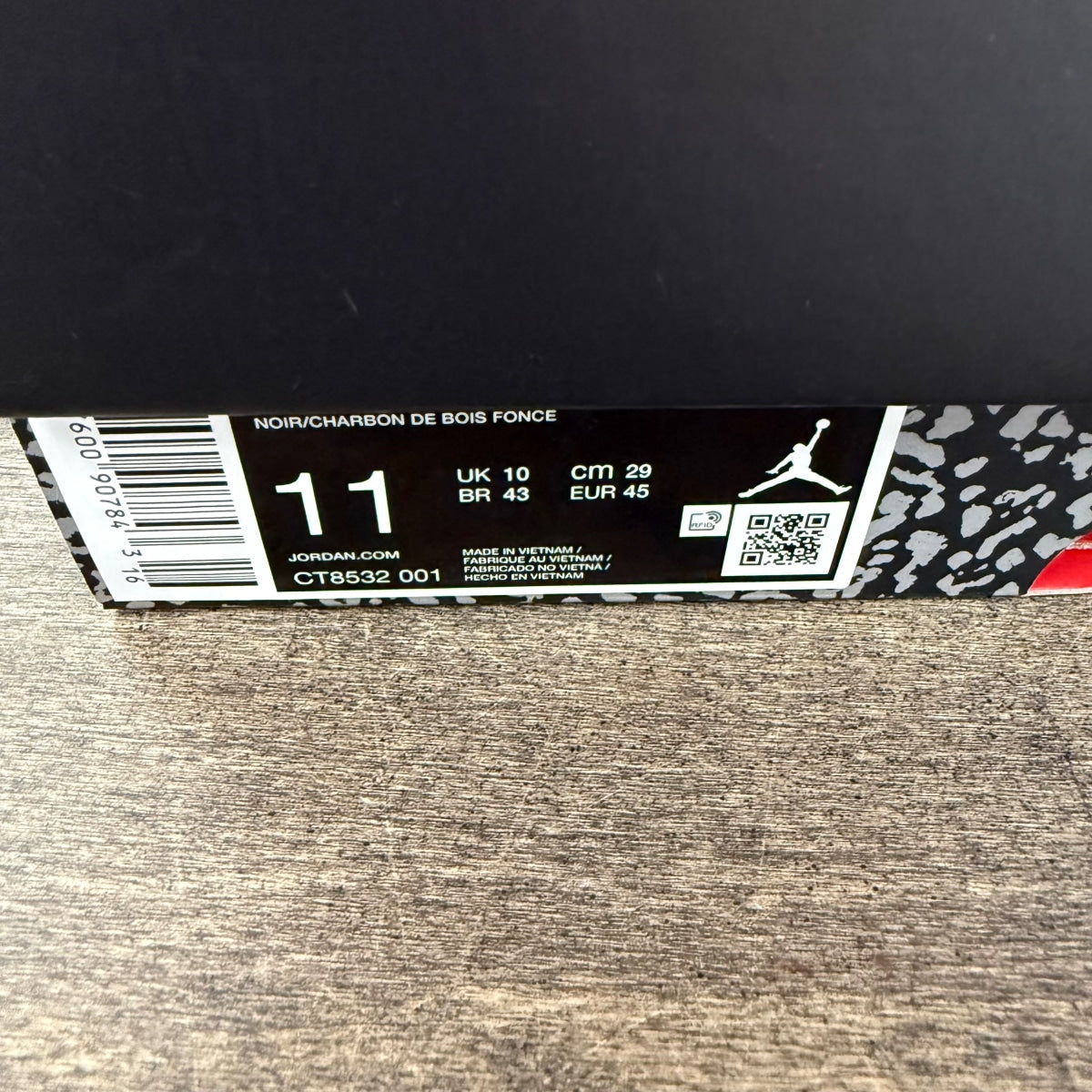 Jordan 3 Retro OG Black Cement (2024) Size 11 (Pre-Owned) - Image 6