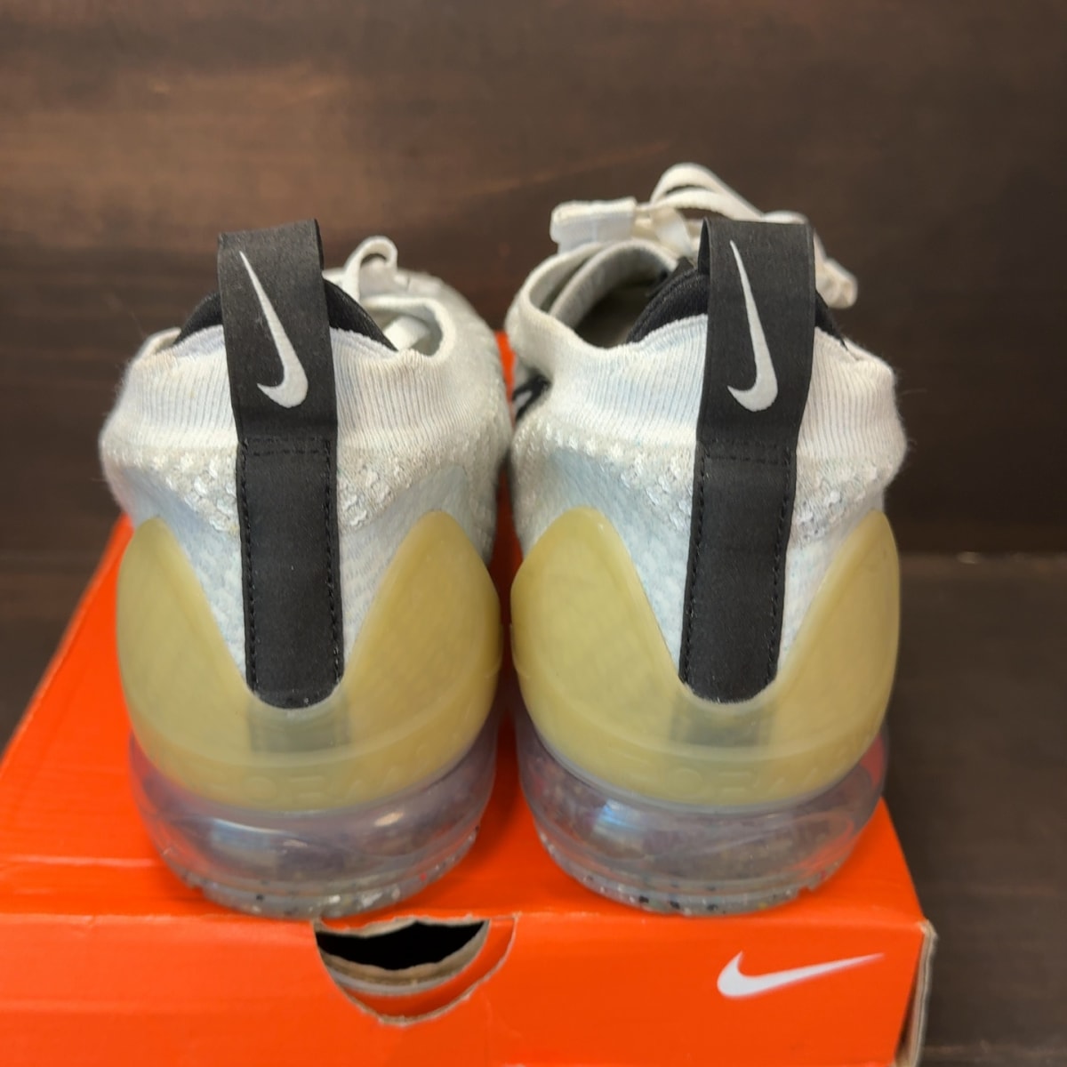 Nike Air VaporMax 2021 FK White Black Metallic Silver - Image 5