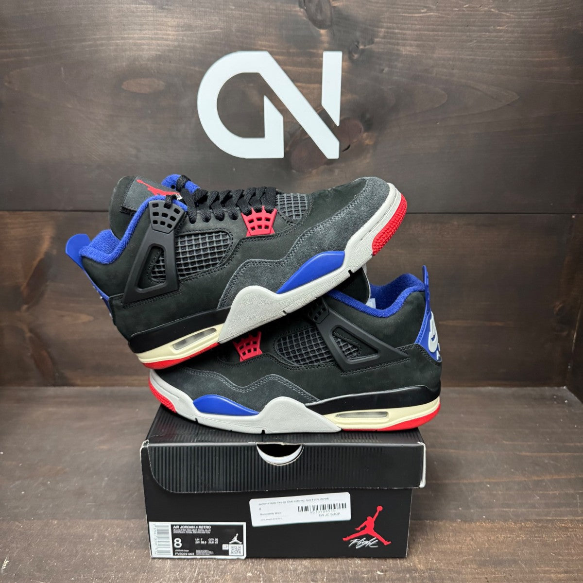 Jordan 4 Retro Rare Air (Gold Lettering) Size 8 (Pre-Owned) - front