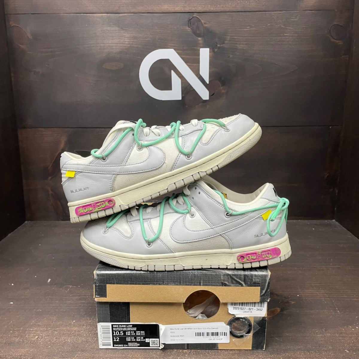 Nike Dunk Low Off-White Lot 4 - Image 1