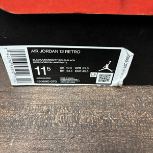 Jordan 12 Retro Black University Gold Size 11.5 (Pre-Owned) - aux