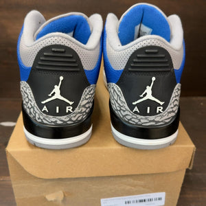 Jordan 3 Retro Varsity Royal Cement Size 8.5 (Pre-Owned) - aux