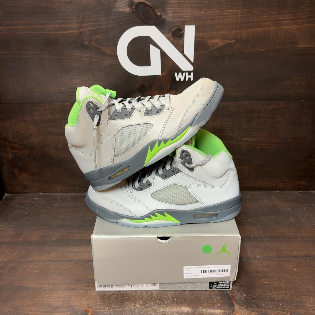 Jordan 5 Retro Green Bean (2022) Size 11.5 (Pre-Owned) - front
