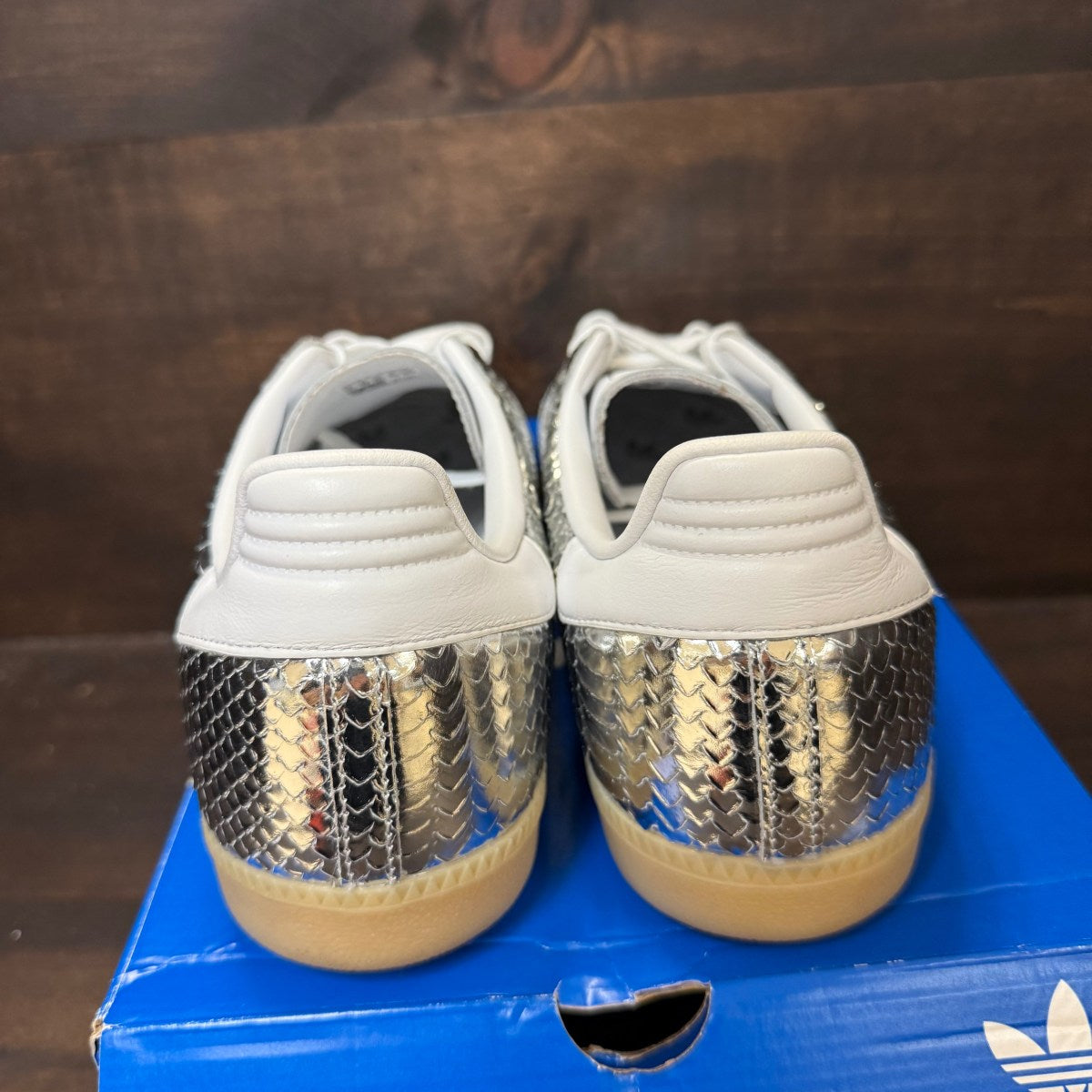 adidas Samba OG Patent Snakeskin Silver Metallic (Women's) Size 14.5W (Pre-Owned) - Image 3