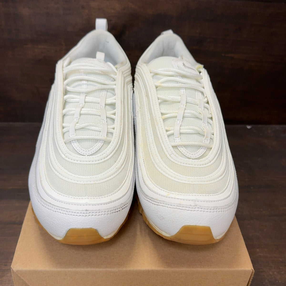 Nike Air Max 97 Triple White Wolf Grey Size 15 (Pre-Owned) - Image 3