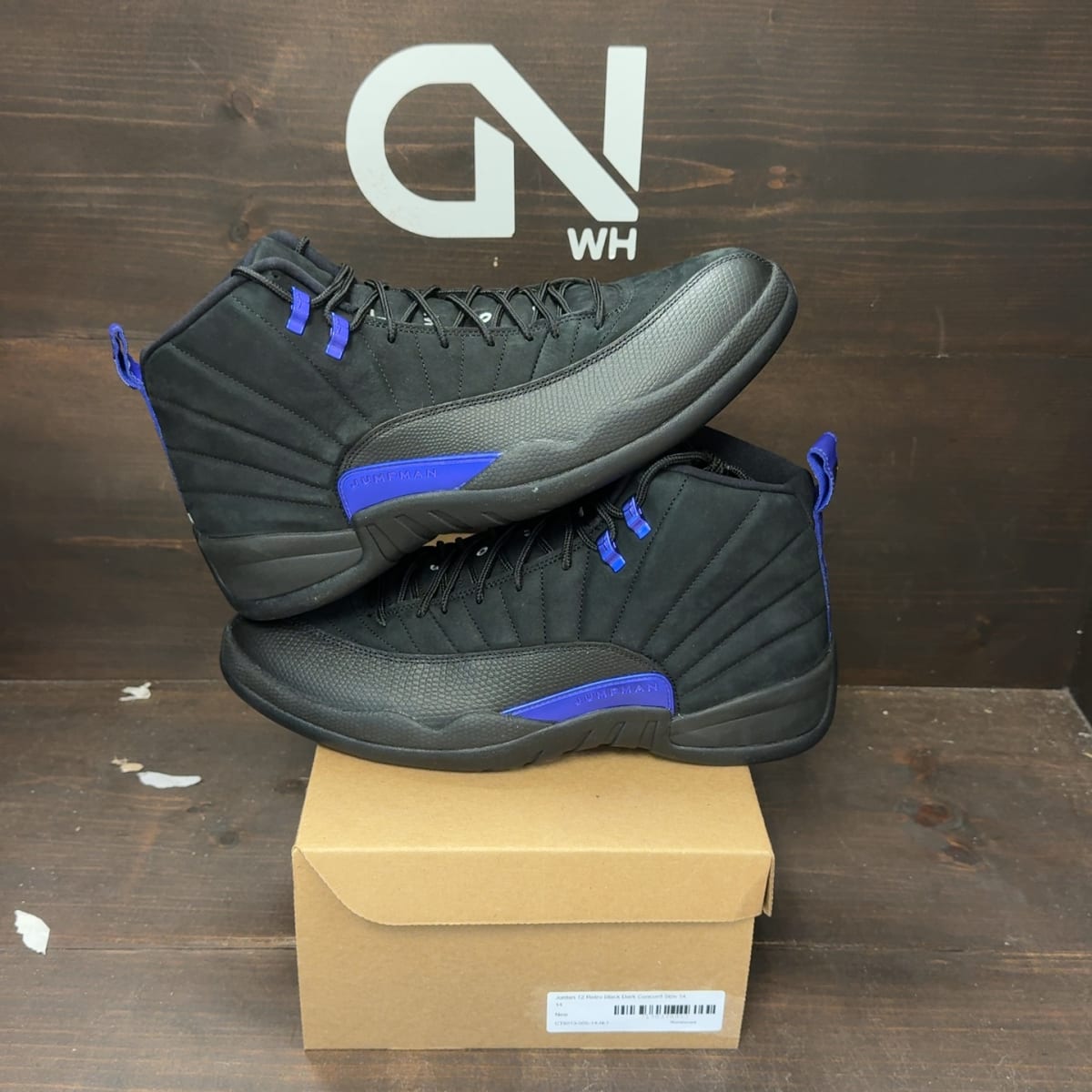 Jordan 12 Retro Black Dark Concord Size 14 - front