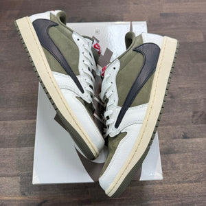 Jordan 1 Retro Low OG SP Travis Scott Medium Olive Size 12 (Pre-Owned) - Image 1
