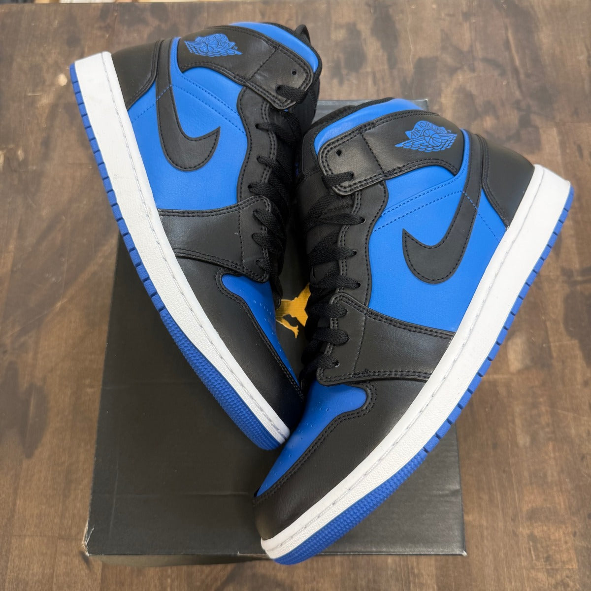 Jordan 1 Mid Black Royal Blue - Image 1