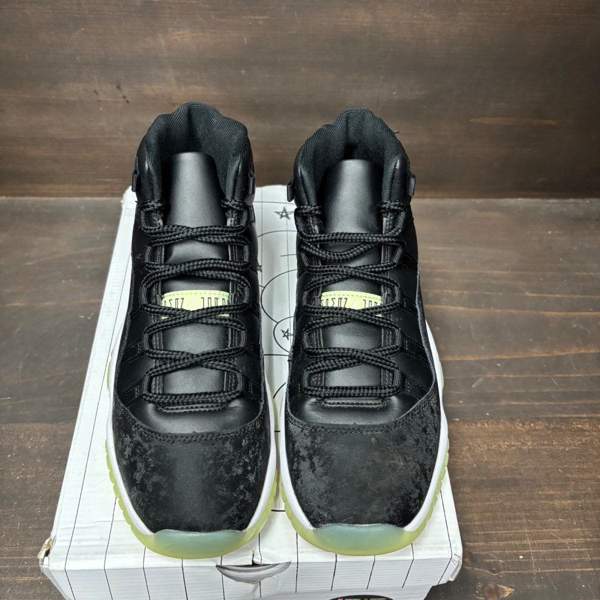 Jordan 11 Retro Black Barely Volt (GS) - Image 3