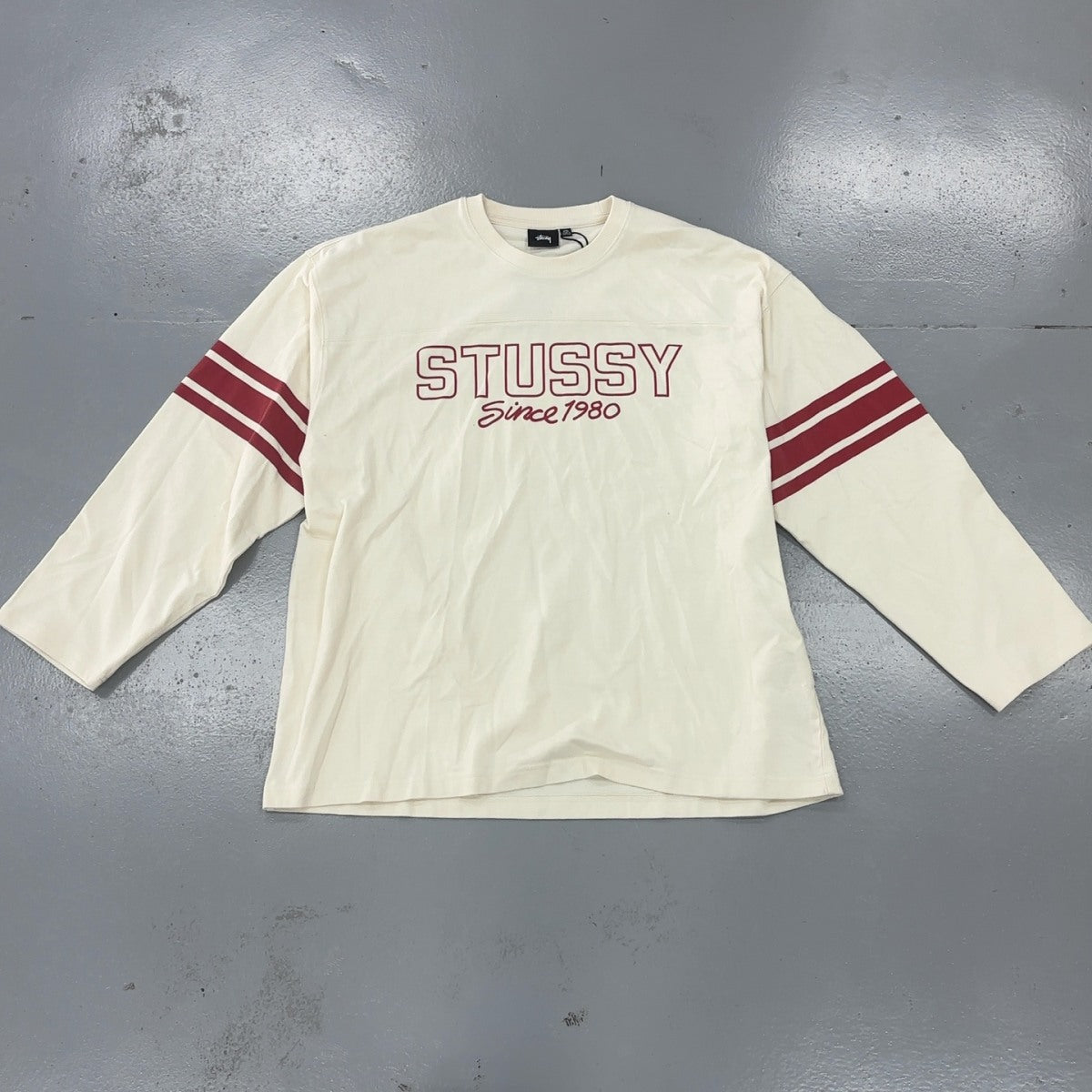 Stussy Football Crew Bone Size XXL - Image 1