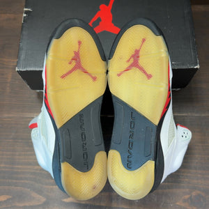 Jordan 5 Retro Fire Red Silver Tongue (2020) (GS) Size 7Y (Pre-Owned) - aux