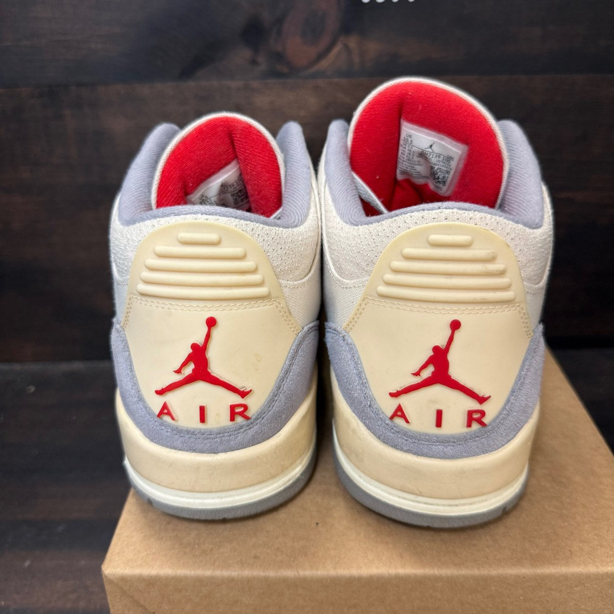 Jordan 3 Retro Muslin Size 10.5 (Pre-Owned) - Image 3