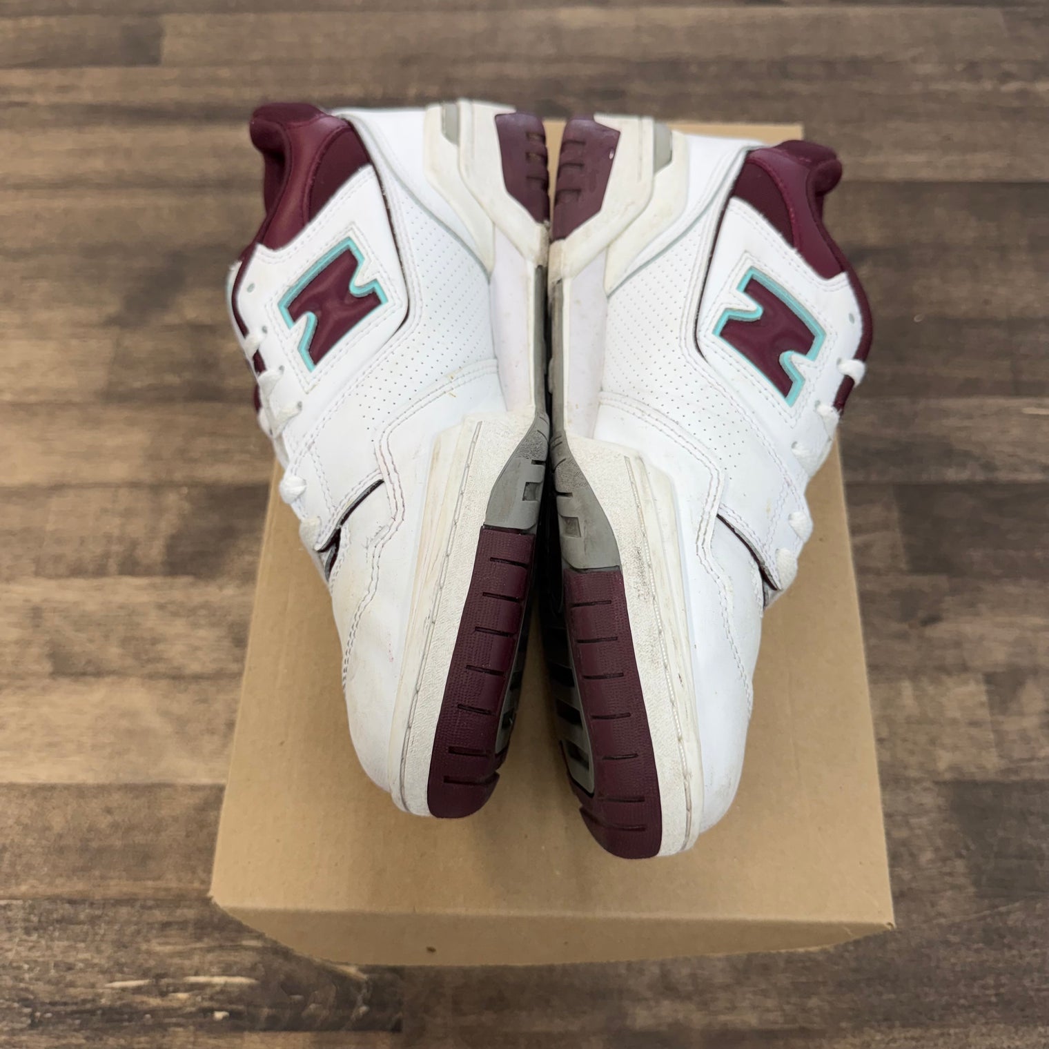 New Balance 550 Burgundy Cyan (US 9) (USED, No Box)