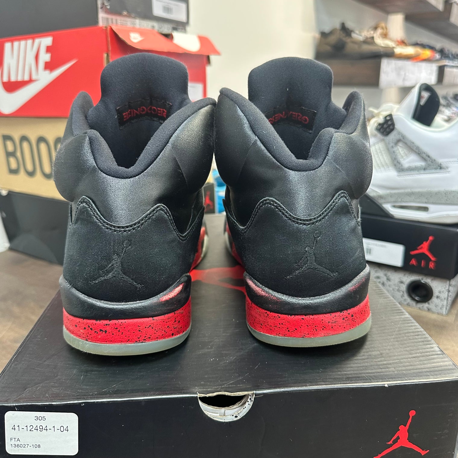 Satin Bred Jordan 5 Retro (USED, Replacement Box)
