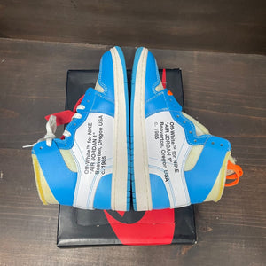 Jordan 1 Retro High Off-White University Blue Size 7 (Pre-Owned) - tag