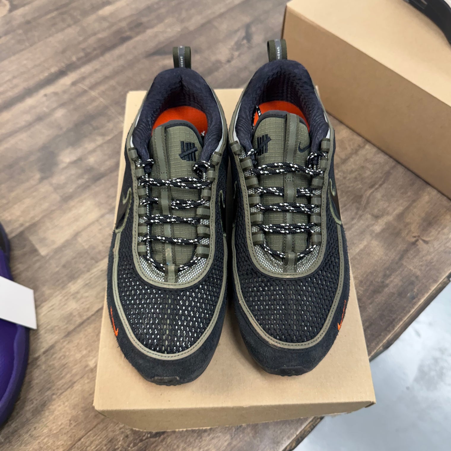 Nike Air Zoom Spiridon Undefeated Cargo Khaki (US 7.5) (USED, No Box)