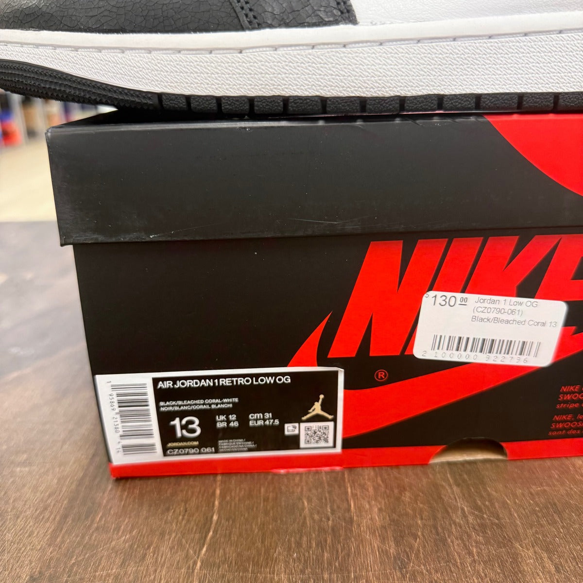 Jordan 1 Low OG Bleached Coral Size 13 (Pre-Owned) - Image 6