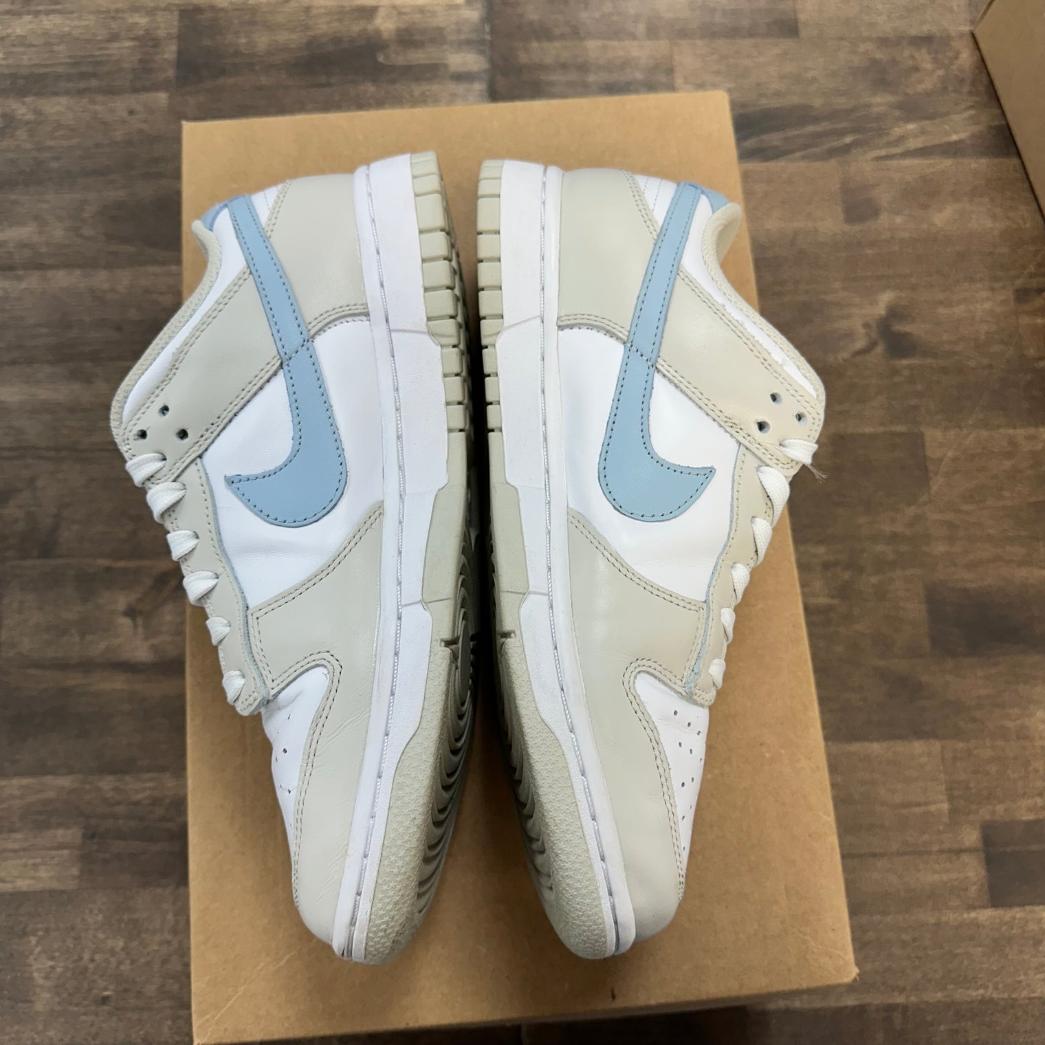 (W) Nike Dunk Low Light Bone Armory Blue (Used)