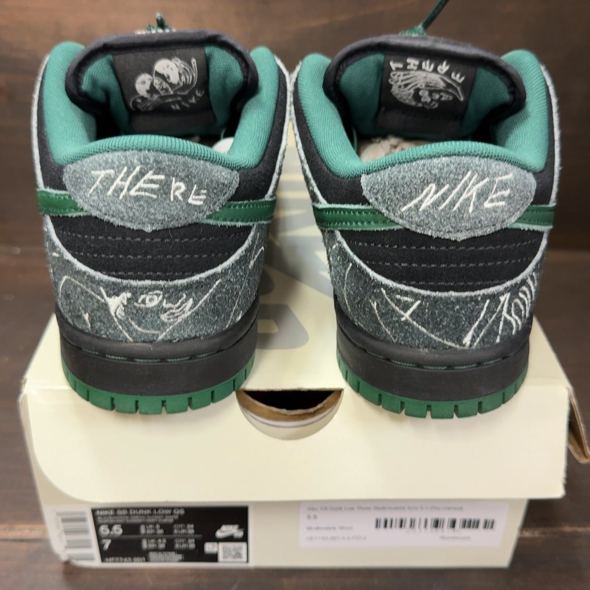 Nike SB Dunk Low There Skateboards Size 5.5 (Pre-Owned) - aux