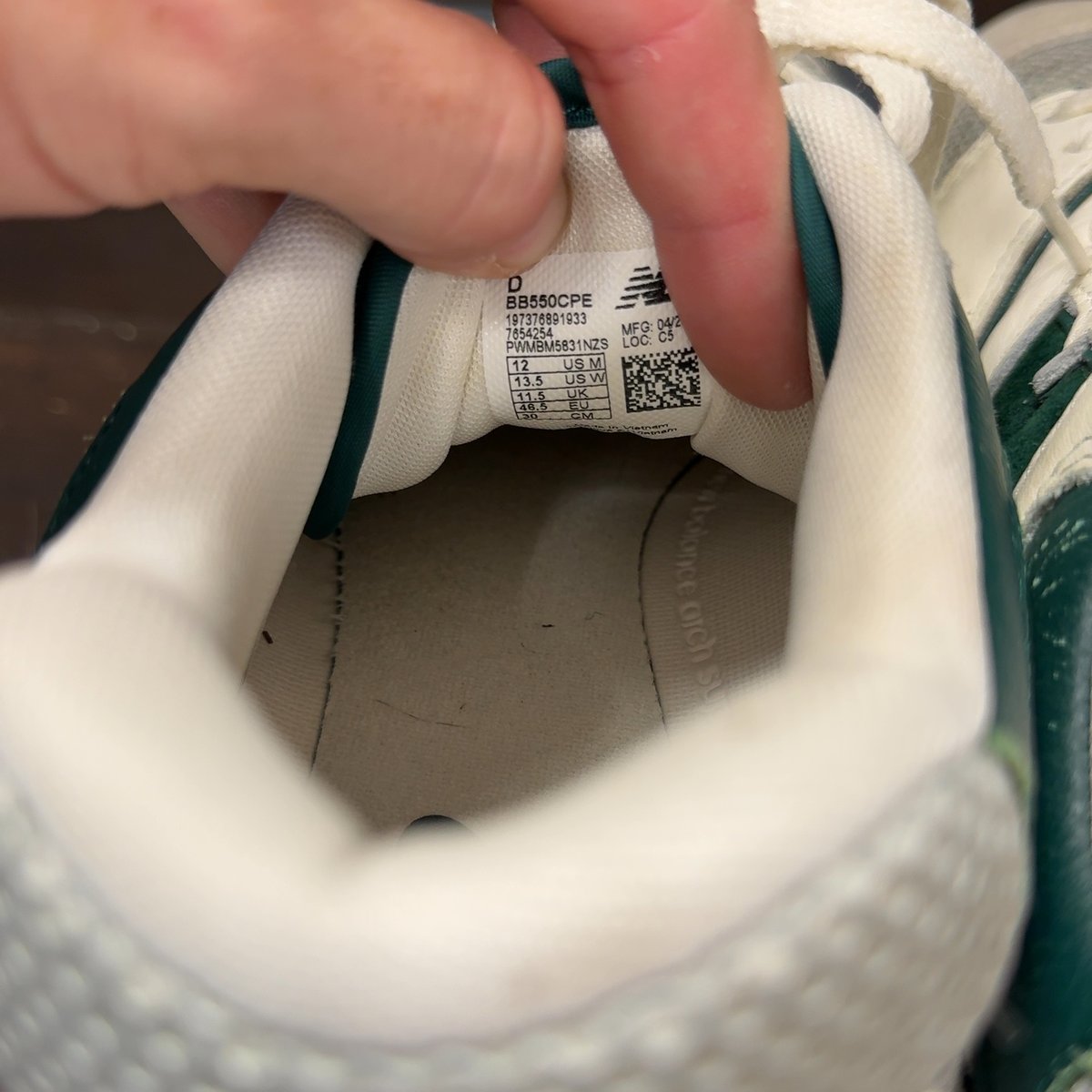 New Balance 550 Sea Salt Pack Marsh Green Size 12 (Pre-Owned) - aux