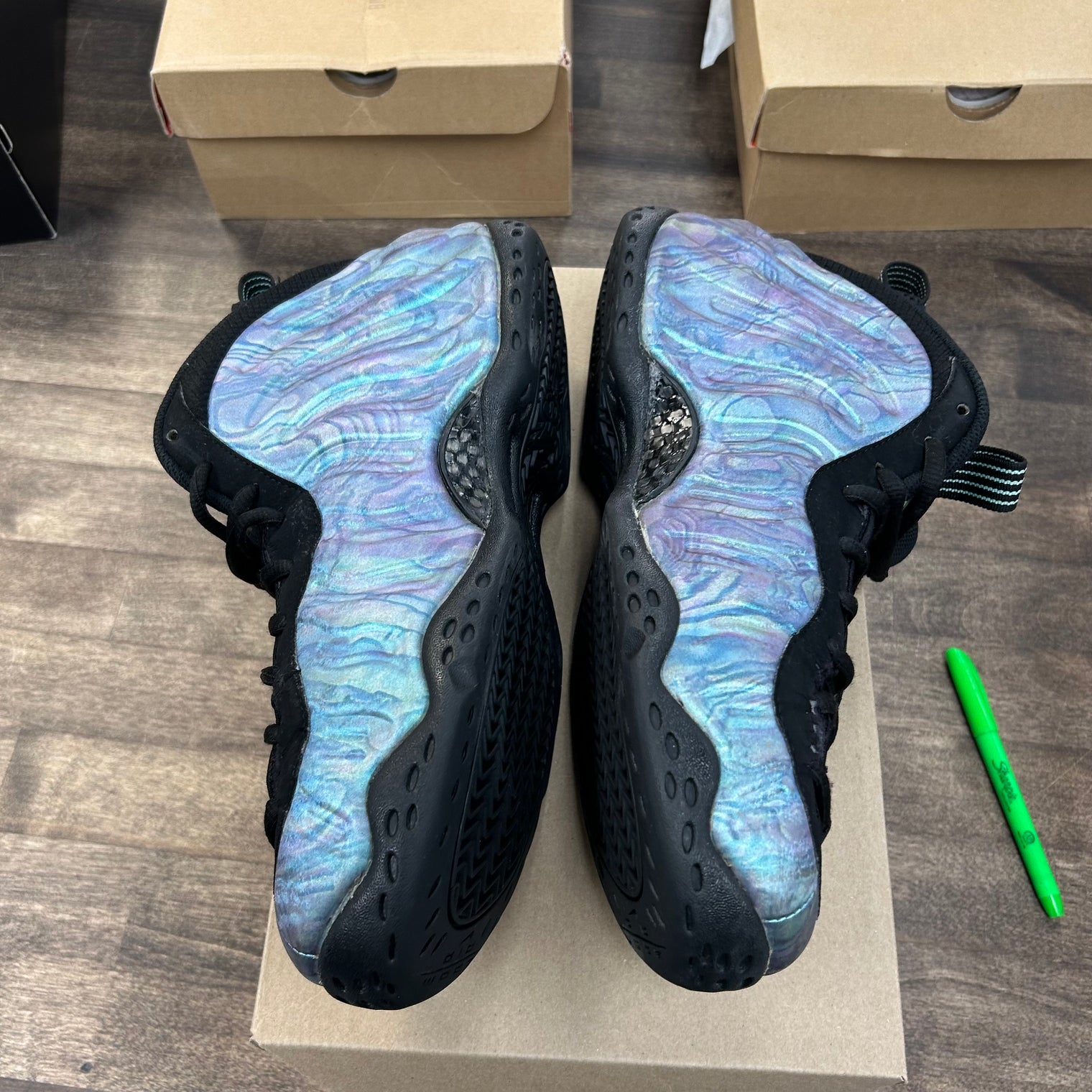 Abalone Air Foamposite One (USED, No Insoles, No Box)