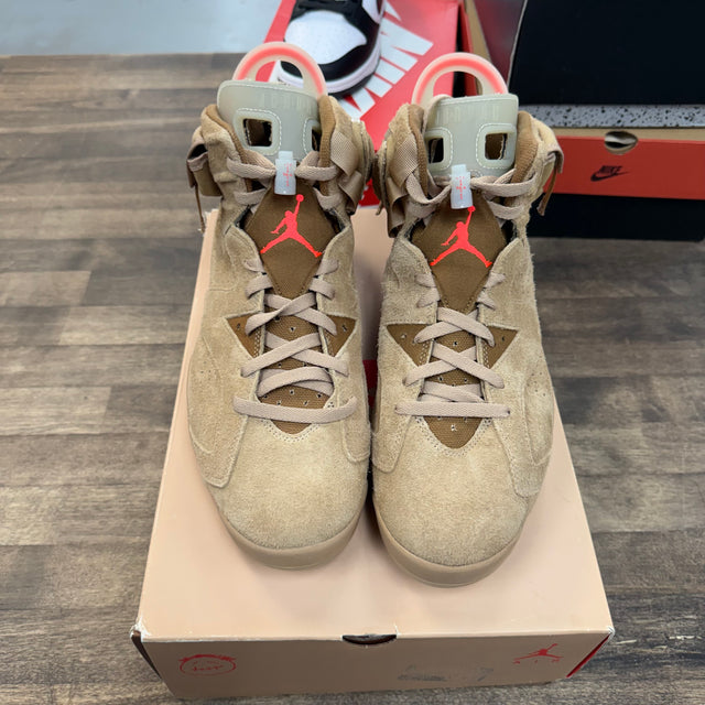 British Khaki Jordan 6 Travis Scott (Lightly Worn)