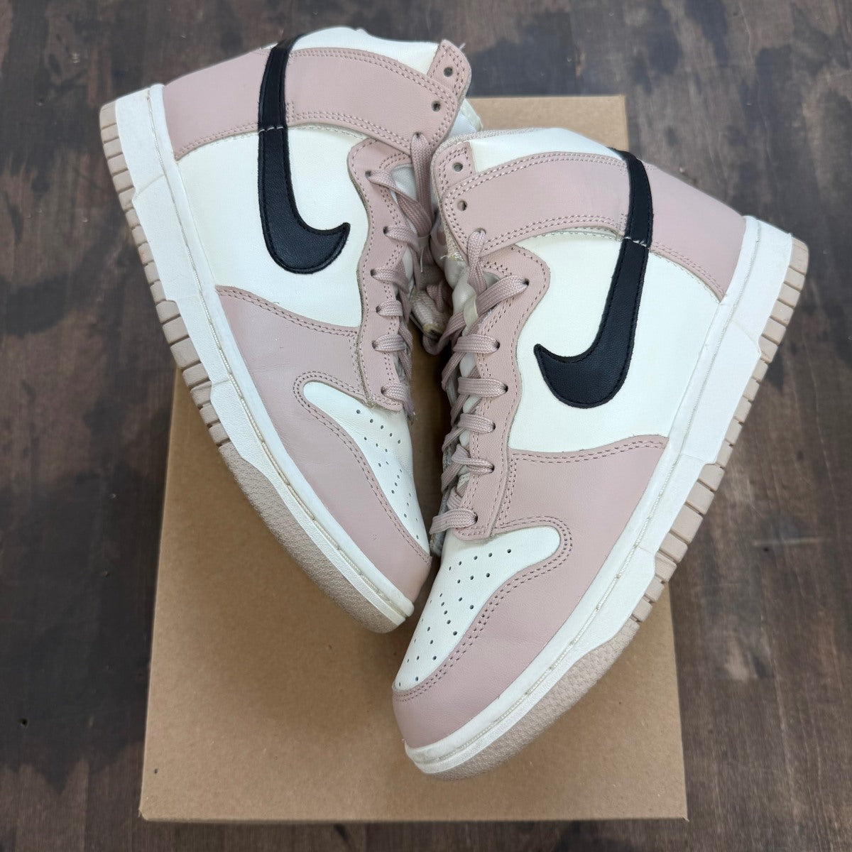 Nike Dunk High Fossil Stone (Women's) Size 8.5W (Pre-Owned) - Image 1
