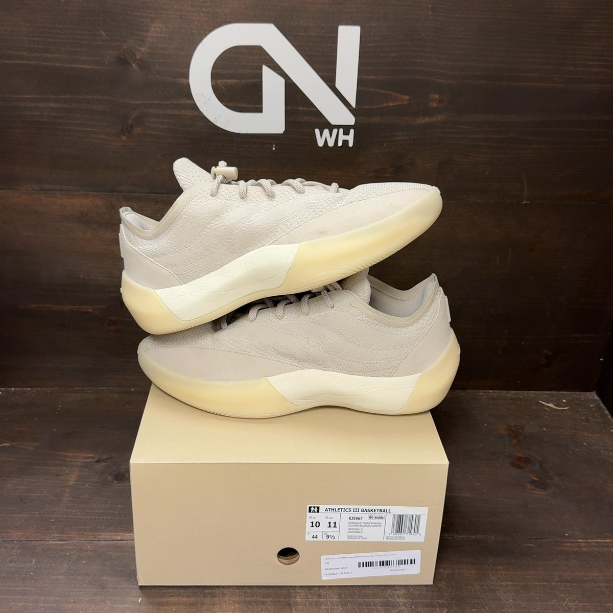 adidas Fear of God Athletics Basketball III Low Wonder Aluminum Size 10 (Pre-Owned) - front
