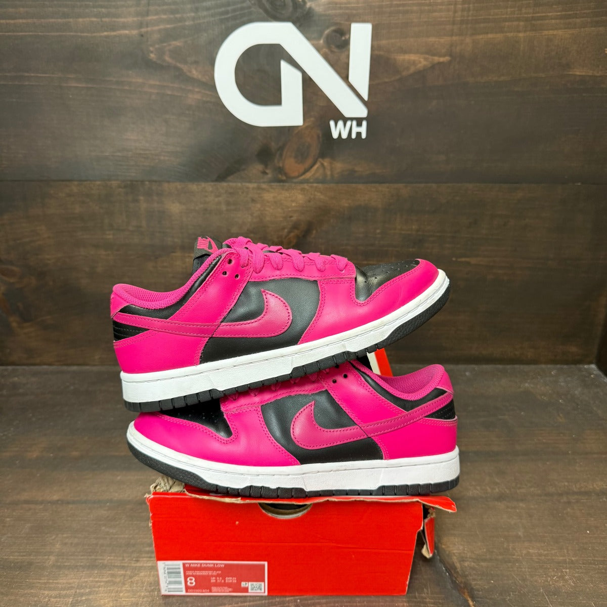 Nike Dunk Low Fierce Pink Black (Women's) - Image 1