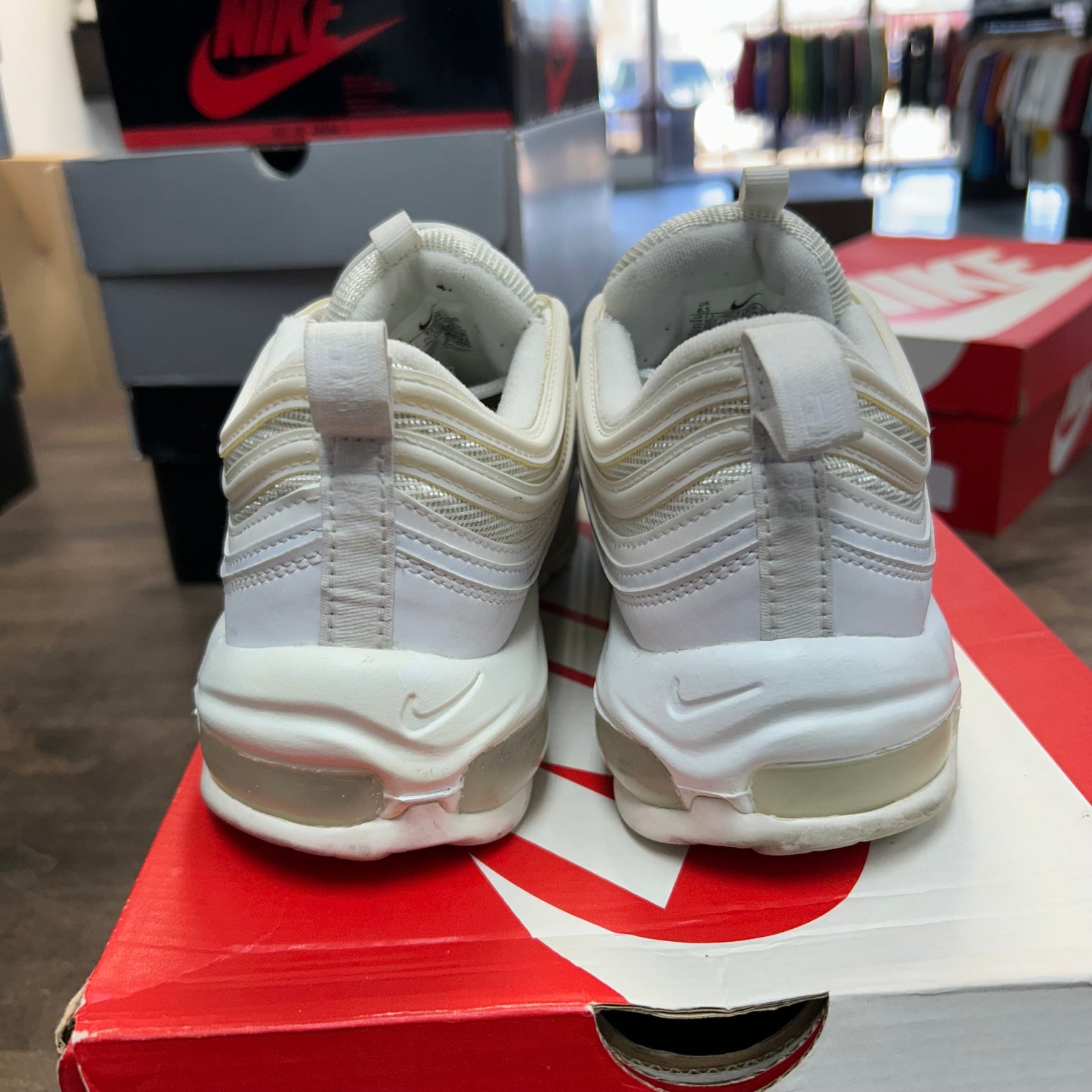 Triple White Gum Wolf Grey Nike Air Max 97 (USED)