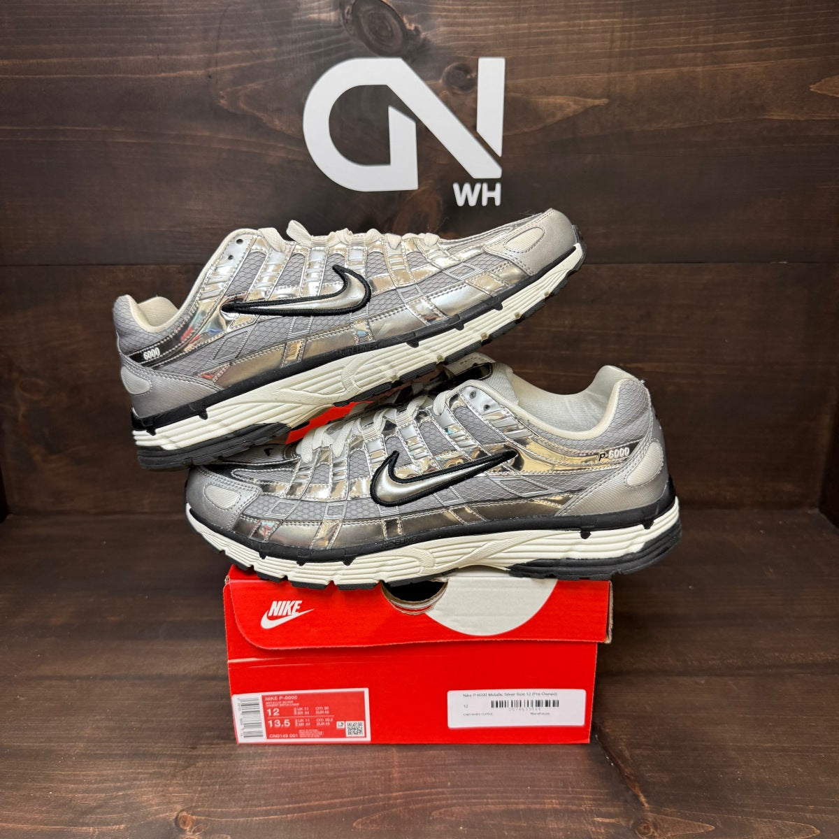 Nike P-6000 Metallic Silver - Image 1