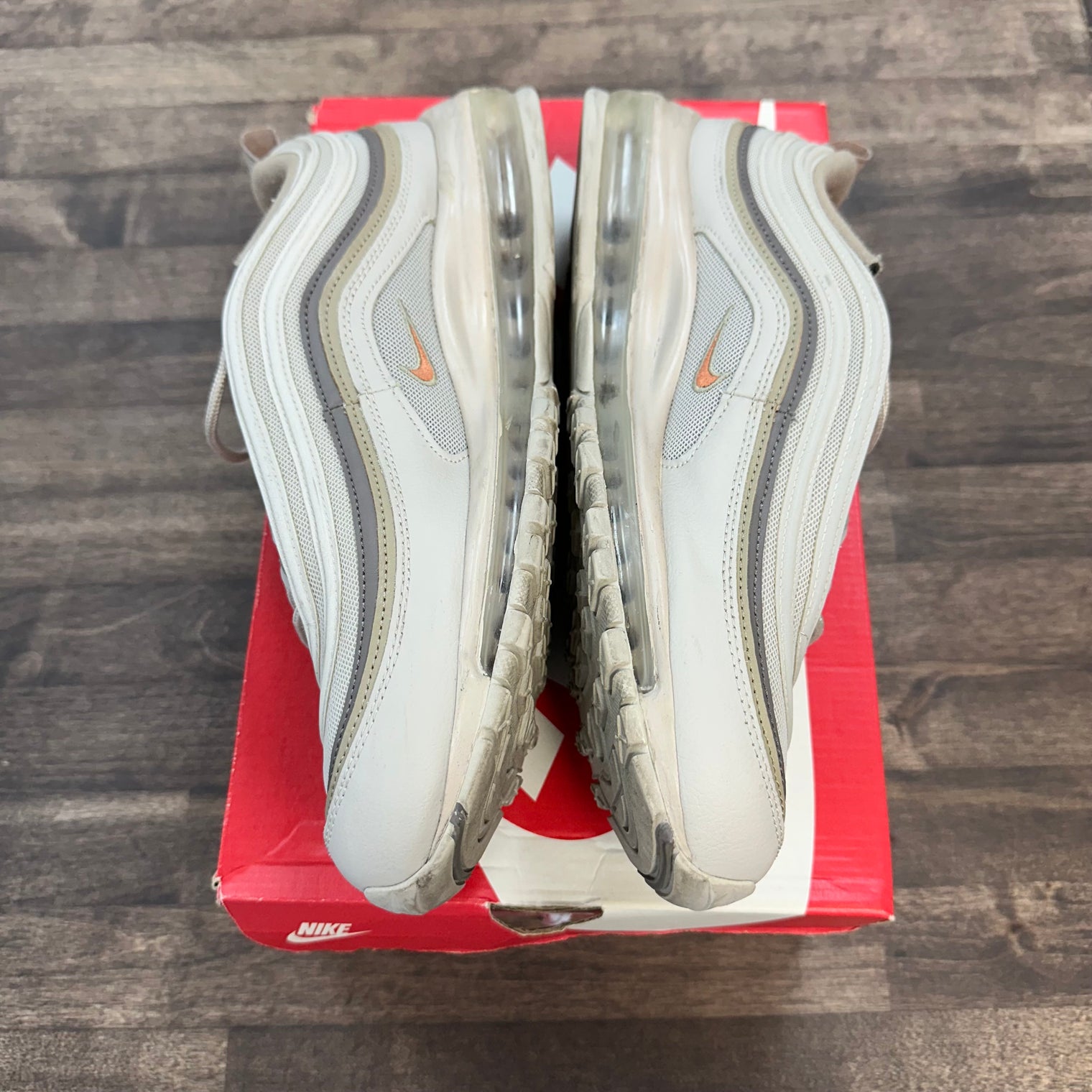 Cream Khaki Olive Air Max 97 (USED, Replacement Box)