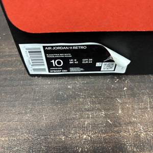 Jordan 11 Retro Playoffs Bred (2019) Size 10 (Pre-Owned) - aux